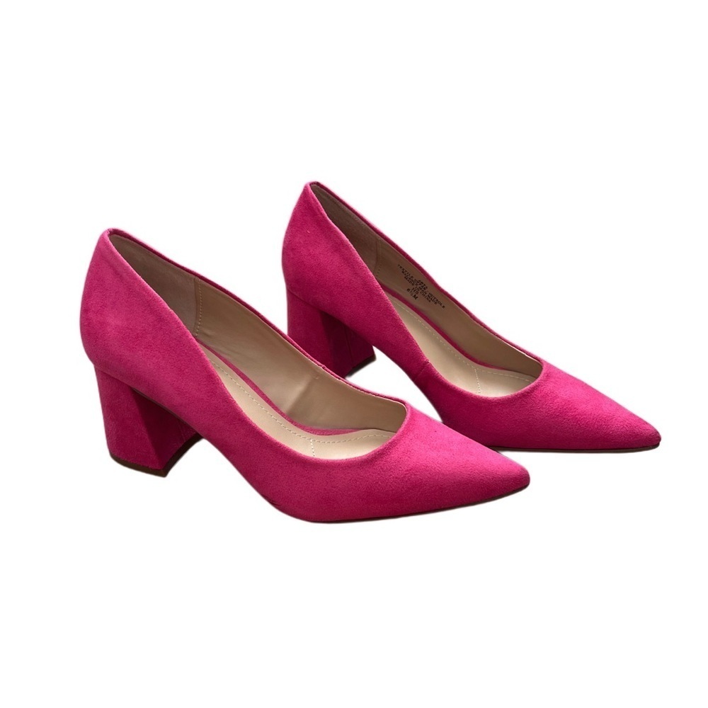 Charles By Charles David Pink Block Heel Pumps Size 6.5 Office Business Casual